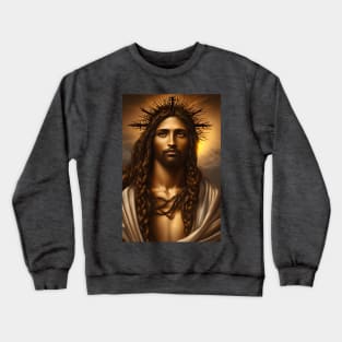 Jesus Wearing Crown of Thorns Crewneck Sweatshirt